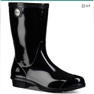 UGG Sienna Black Rain Boots Sz 6